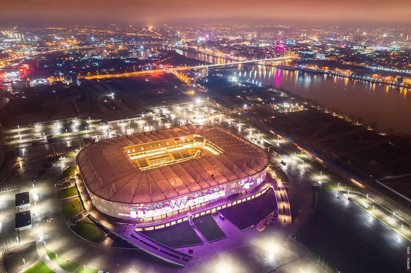 Rostov-Arena: 54,000 LEDs have been installed on the media facade