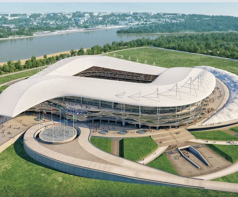 The Future Rostov-Arena Ticket Office Monolithic Structures Completed By 85%